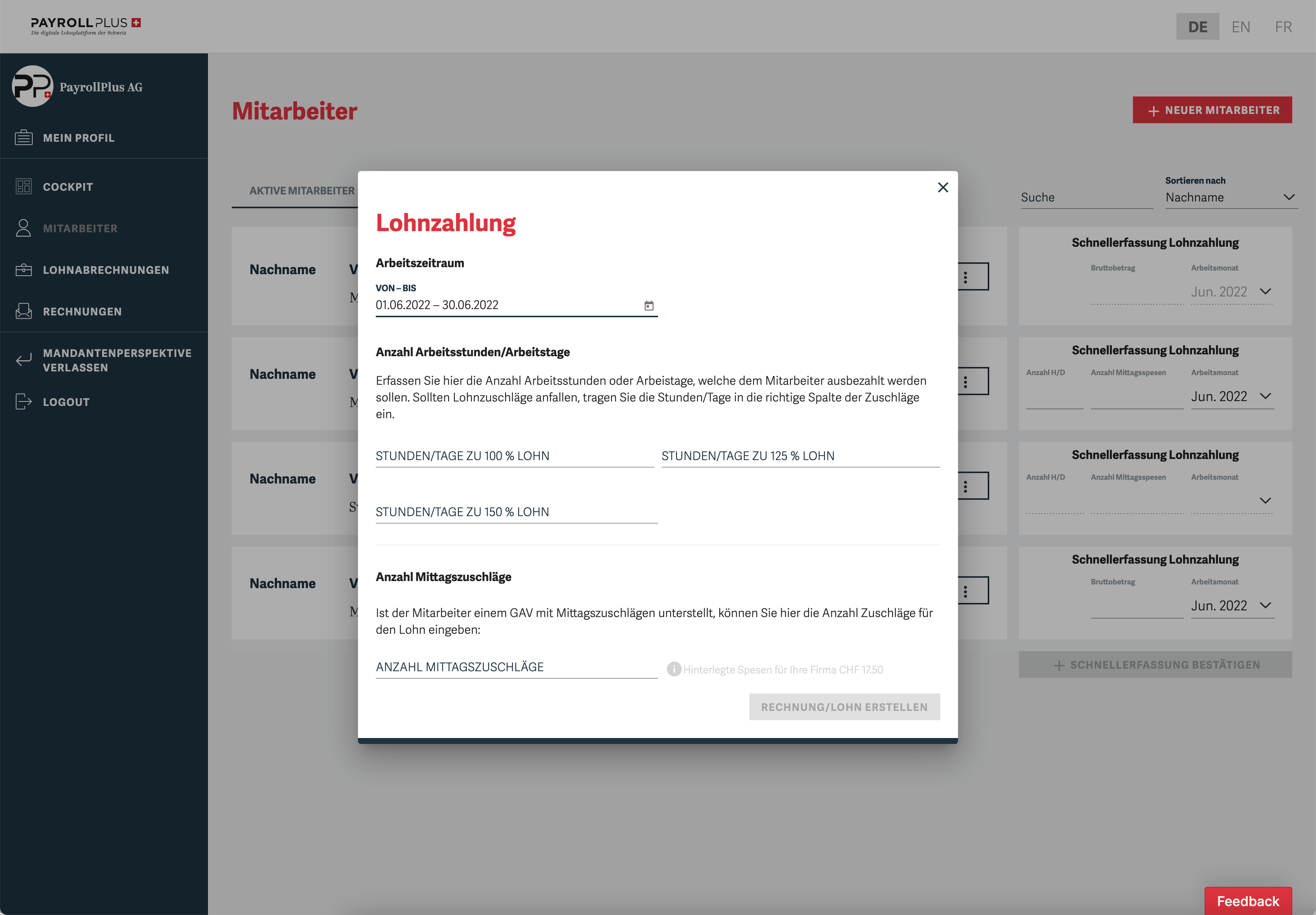 Payrollplus - Alles rund um den Lohn erledigt. Die digitale Lohnplattform für Freelancer, Firmen, Start-ups und Privathaushalt Auch genervt von allen Arbeiten rund um den Lohn? PayrollPlus - mit einem Klick werden Sie alle Arbeiten rund um den Lohn los!